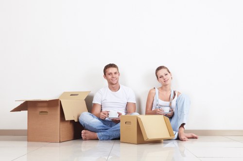 Family home storage example with boxes and furniture