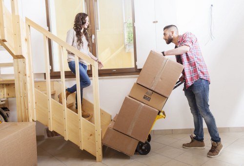 Moving supplies and prepared room for local removals in Southnorwood
